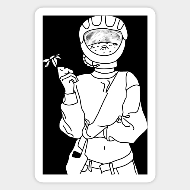 Space girl Sticker by Sopicon98